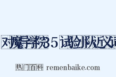 对魔导学院35试验小队近义词是什么意思的图片